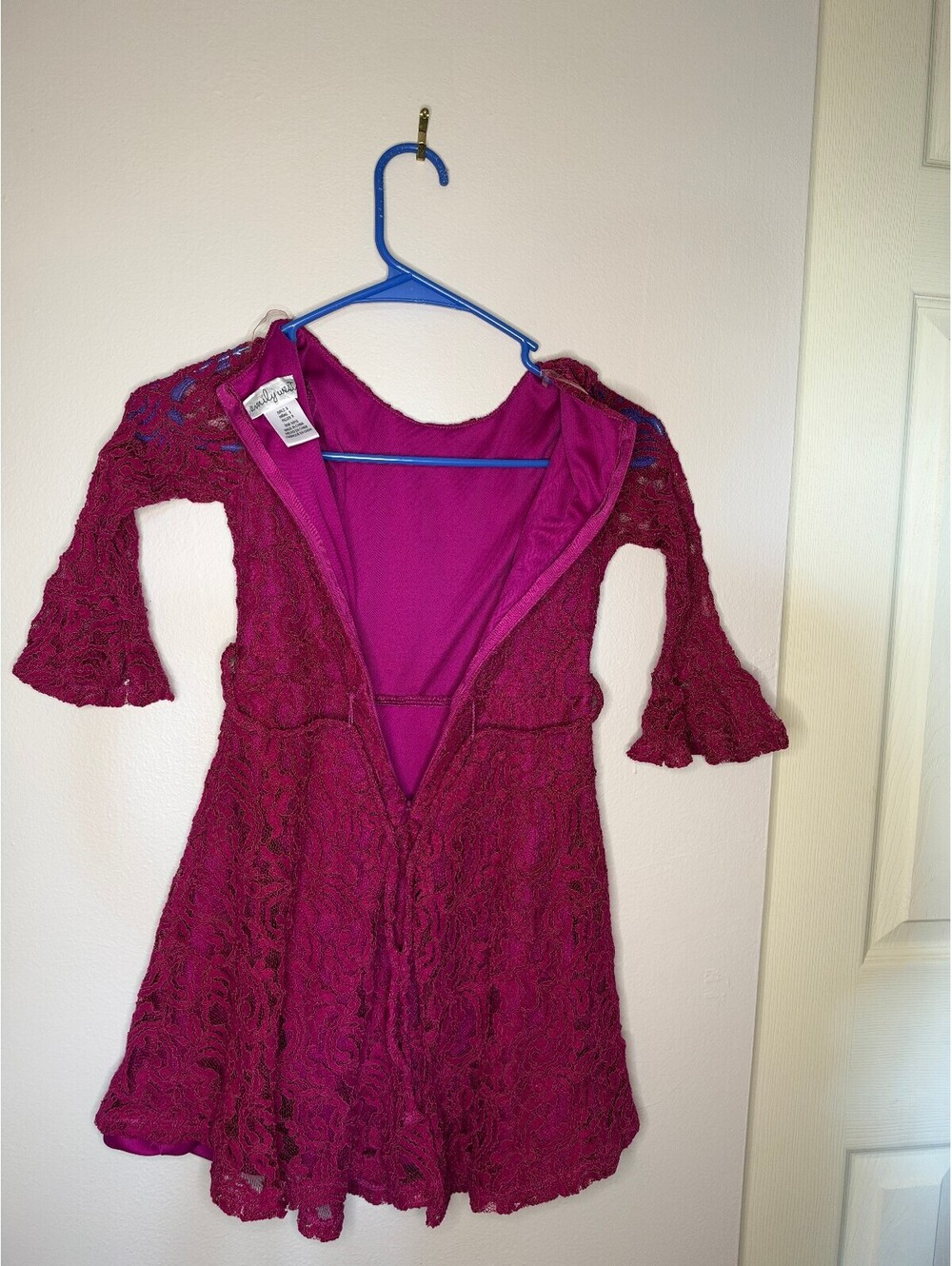 Wild Fable girls pink lace dress